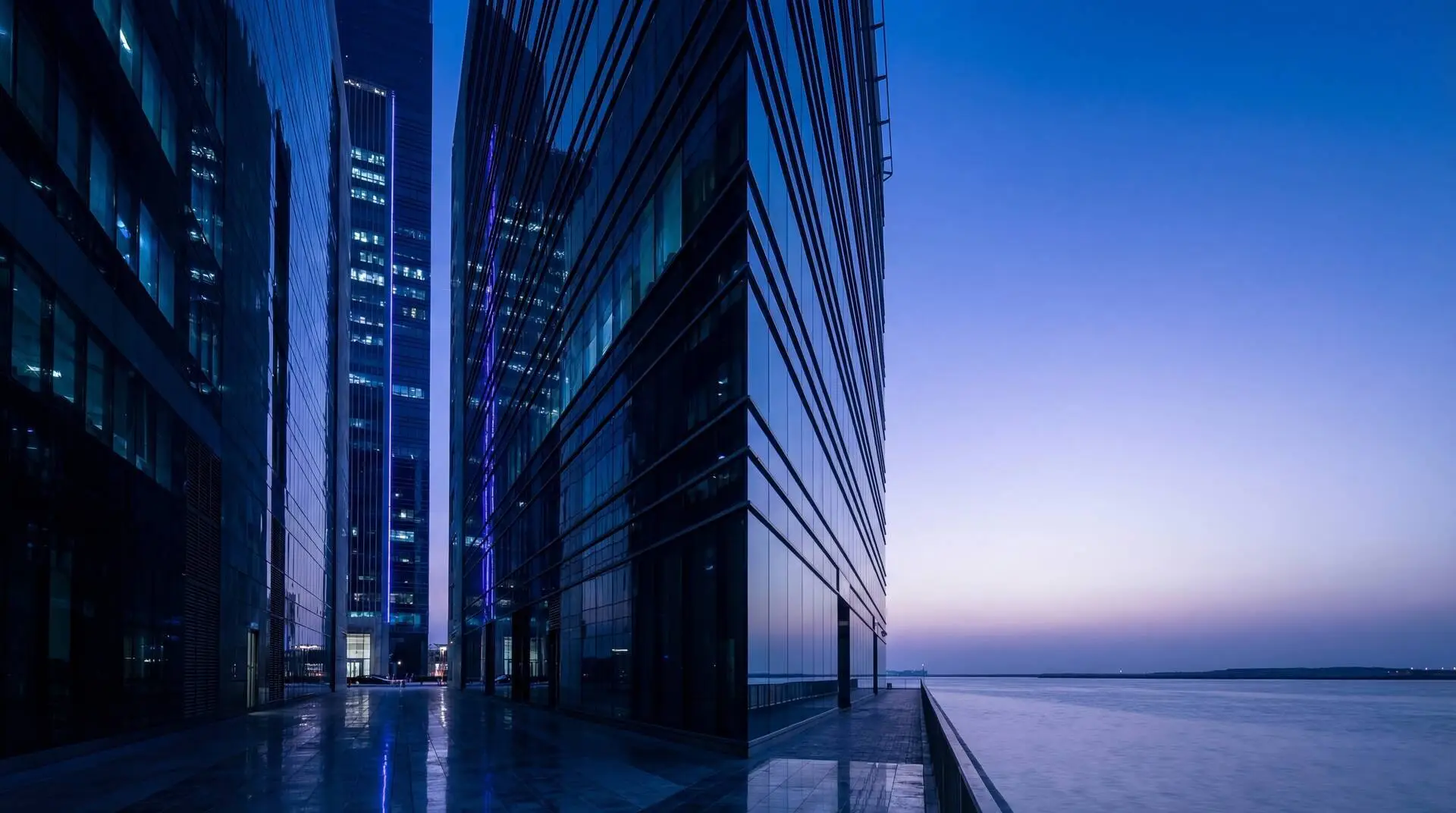 Dubai skyline at dusk behind the LEXAI lawyer search